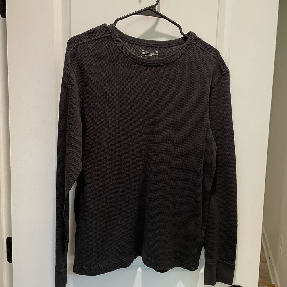 J.Crew Dark Gray Thermal Long Sleeve Shirt